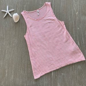 Banana Republic Red/White Striped Top